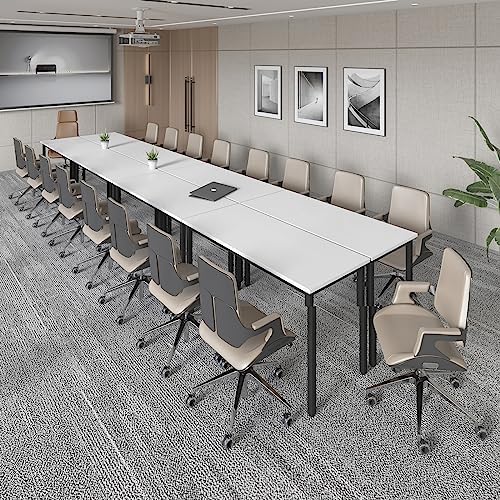 Conference Table, 23FT Office Computer Desk, Printer Podcast Table for Meeting Room Conference Room Study Room, alternate