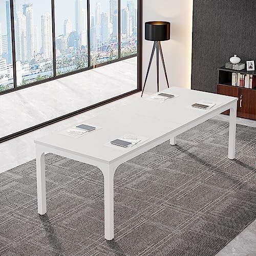 Conference Table, 78.7-Inch Rectangle Meeting Seminar Table, Large Business Office Conference Tables for 6-8