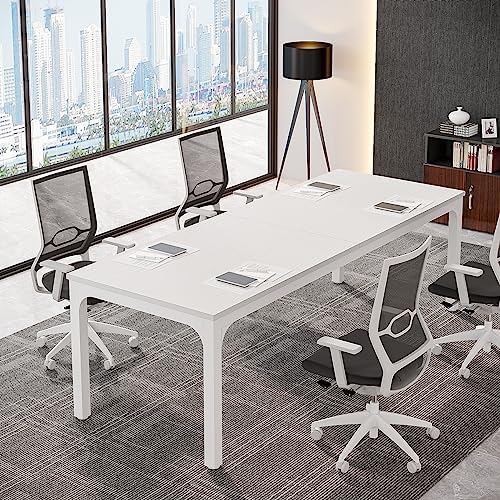 Conference Table, 78.7-Inch Rectangle Meeting Seminar Table, Large Business Office Conference Tables for 6-8, alternate view