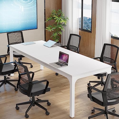 Conference Table, 78.7-Inch Rectangle Meeting Seminar Table, Large Business Office Conference Tables for 6-8, alternate view