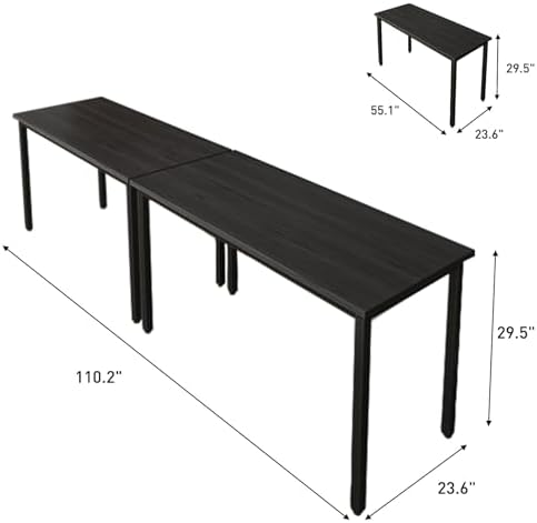 Conference Table 9FT Office Computer Table for Meeting Room, Study Writing Printer Podcast Table for 8 People, alternate view