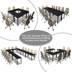 Conference Table 9FT Office Computer Table for Meeting Room, Study Writing Printer Podcast Table for 8 People, alternate view