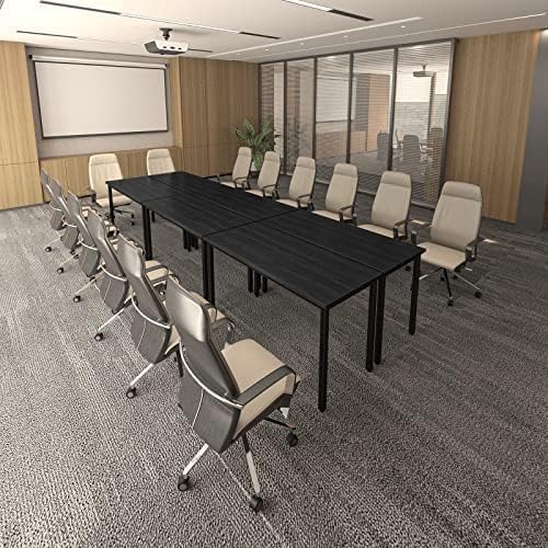 Conference Table 9FT Office Computer Table for Meeting Room, Study Writing Printer Podcast Table for 8 People, alternate view