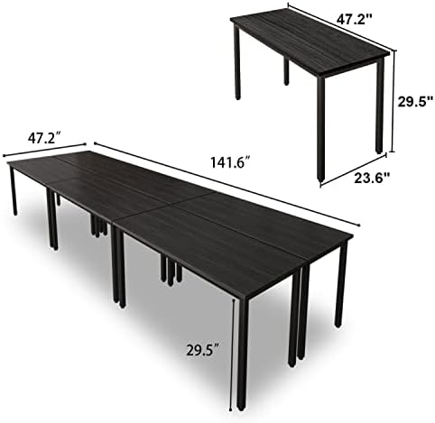 Conference Tables 12ft Office Computer Desk for Meeting Room Study Writing Printer Table Save Space Design for, alternate