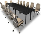 Conference Tables 12ft Office Computer Desk for Meeting Room Study Writing Printer Table Save Space Design for, alternate