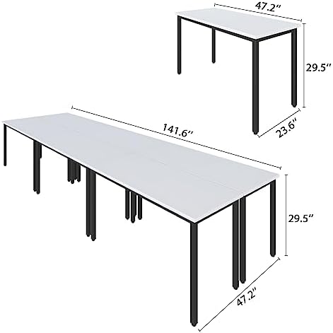 Conference Tables 12ft Office Computer Desk for Meeting Room Study Writing Printer Table Save Space Design for, alternate