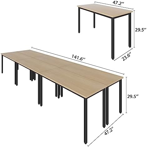 Conference Tables 12ft Office Computer Desk for Meeting Room Study Writing Printer Table Save Space Design for, alternate