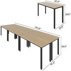 Conference Tables 12ft Office Computer Desk for Meeting Room Study Writing Printer Table Save Space Design for, alternate