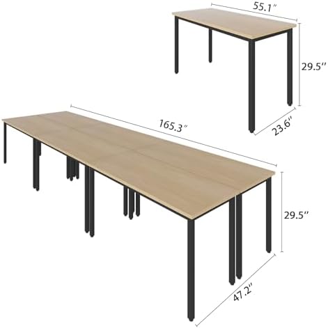 Conference Tables 14ft Office Computer Desk for Meeting Room Study Writing Printer Table Office Computer Desk, alternate view