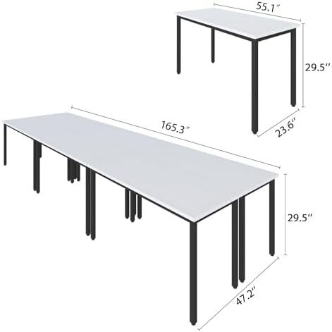 Conference Tables 14ft Office Computer Desk for Meeting Room Study Writing Printer Table Office Computer Desk, alternate view