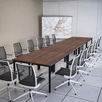 Conference Tables 16ft Office Computer Desk for Meeting Room Study Writing Printer Table Meeting Seminar Table, alternate