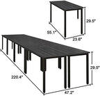 Conference Tables 18ft Office Computer Desk for Meeting Room Study Writing Printer Table Meeting Seminar Table, alternate