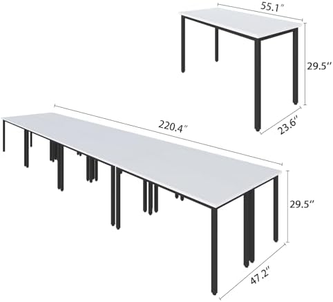Conference Tables 18ft Office Computer Desk for Meeting Room Study Writing Printer Table Meeting Seminar Table, alternate