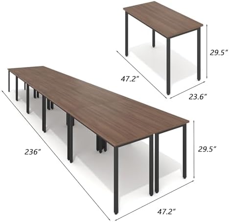 Conference Tables 20ft Office Computer Desk for Meeting Room Study Writing Printer Podcast Table for 24 People, alternate