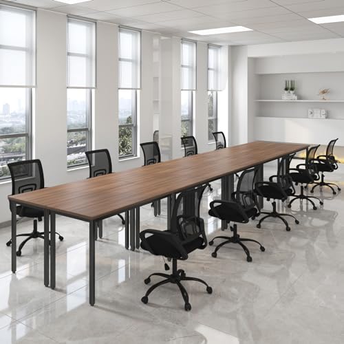 Conference Tables 20ft Office Computer Desk for Meeting Room Study Writing Printer Podcast Table for 24 People, alternate