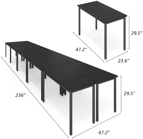 Conference Tables 20ft Office Computer Desk for Meeting Room Study Writing Printer Podcast Table for 24 People, alternate
