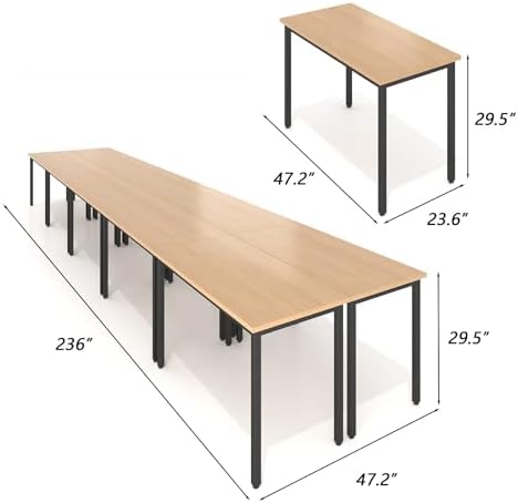 Conference Tables 20ft Office Computer Desk for Meeting Room Study Writing Printer Podcast Table for 24 People, alternate