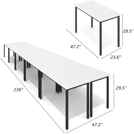 Conference Tables 20ft Office Computer Desk for Meeting Room Study Writing Printer Podcast Table for 24 People, alternate
