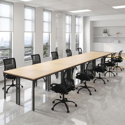 Conference Tables 23ft Office Computer Desk for Meeting Room Classroom Writing Printer Podcast Table for 24, alternate view 4