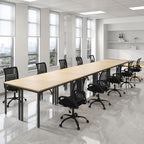 Conference Tables 23ft Office Computer Desk for Meeting Room Classroom Writing Printer Podcast Table for 24, alternate view 4