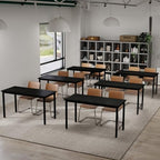 Conference Tables 23ft Office Computer Desk for Meeting Room Study Writing Printer Podcast Table for 24 People, alternate