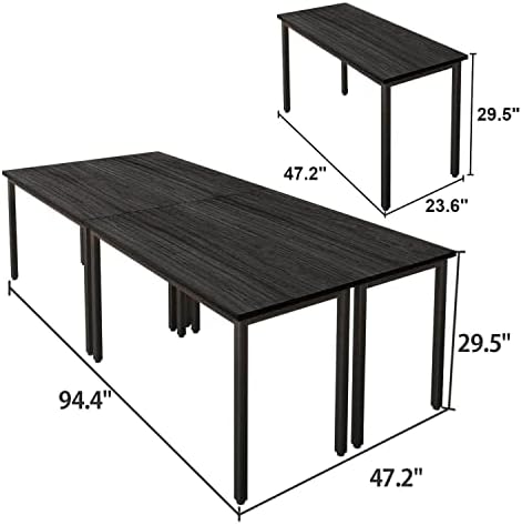 Conference Tables 8ft Office Computer Desk for Meeting Room Study Writing Printer Podcast Table Save Space, alternate view 2