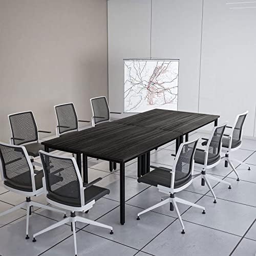 Conference Tables 8ft Office Computer Desk for Meeting Room Study Writing Printer Podcast Table Save Space, alternate view 5