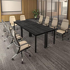 Conference Tables 8ft Office Computer Desk for Meeting Room Study Writing Printer Podcast Table Save Space, alternate view 6