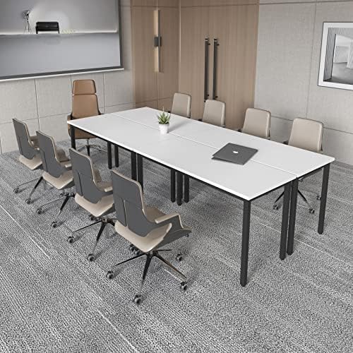 Conference Tables 8ft Office Computer Desk for Meeting Room Study Writing Printer Podcast Table for 10 People