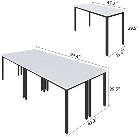 Conference Tables 8ft Office Computer Desk for Meeting Room Study Writing Printer Podcast Table for 10 People, alternate view