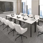 Conference Tables 8ft Office Computer Desk for Meeting Room Study Writing Printer Podcast Table for 10 People, alternate view