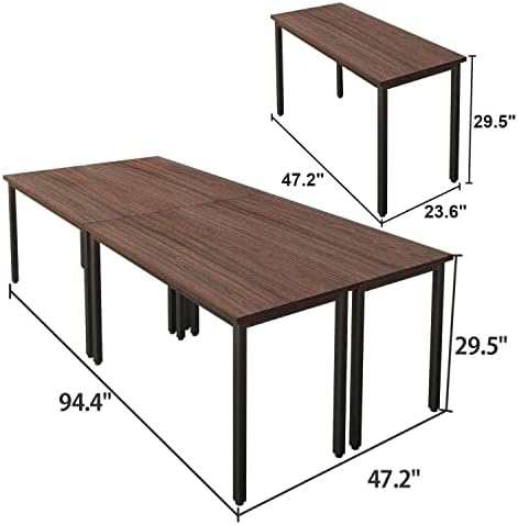 Conference Tables 8ft Office Computer Desk for Meeting Room Study Writing Printer Podcast Table Save Space, alternate view 5