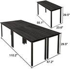 Conference Tables 9ft Office Computer Desk for Meeting Room Study Writing Printer Podcast Table Save Space, alternate view 2