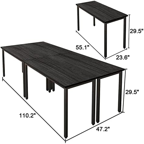 Conference Tables 9ft Office Computer Desk for Meeting Room Study Writing Printer Podcast Table Save Space, alternate view 2