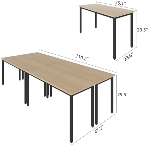 Conference Tables 9ft Office Computer Desk for Meeting Room Study Writing Printer Podcast Table Save Space, alternate view 2