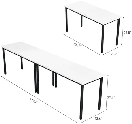 Conference Tables 9ft Office Computer Desk for Meeting Room Study Writing Printer Podcast Table for 4-8 People, alternate