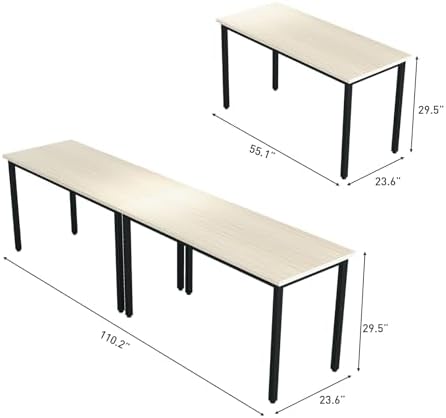Conference Tables 9ft Office Computer Desk for Meeting Room Study Writing Printer Podcast Table for 4-8 People, alternate