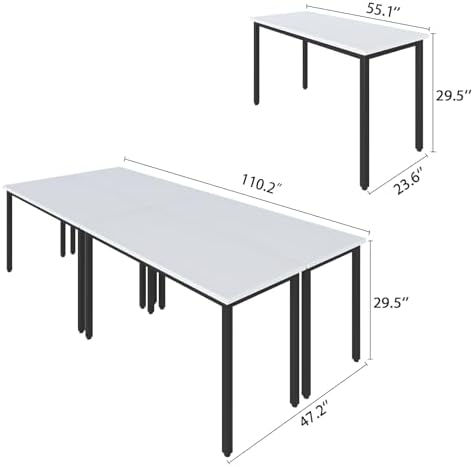 Conference Tables 9ft Office Computer Desk for Meeting Room Study Writing Printer Podcast Table Save Space, alternate view 2