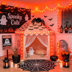 Connectable 100 LED Globe Orange Halloween Lights Indoor, alternate view 2