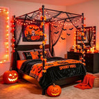 Connectable 100 LED Globe Orange Halloween Lights Indoor, alternate view 4