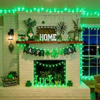 Connectable 100 LED Globe String Lights Indoor, 33ft 8 Modes Christmas String Light Plug in, Green Lights, alternate view 2