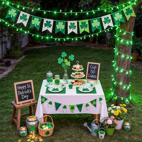 Connectable 100 LED Globe String Lights Indoor, 33ft 8 Modes Christmas String Light Plug in, Green Lights, alternate view 6
