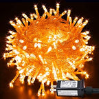 Connectable 100 LED Orange Halloween Lights Indoor Fall Lights