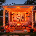Connectable 100 LED Orange Halloween Lights Indoor Fall Lights, alternate view 4