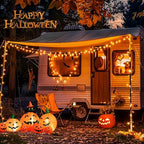 Connectable 100 LED Orange Halloween Lights Indoor Fall Lights, alternate view 5