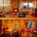 Connectable 100 LED Orange Halloween Lights Indoor Fall Lights, alternate view 6