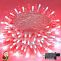 Connectable 100 LED Red and White Christmas Lights with 8 Modes