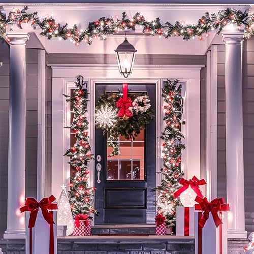 Connectable 100 LED Red and White Christmas Lights with 8 Modes, alternate view 6