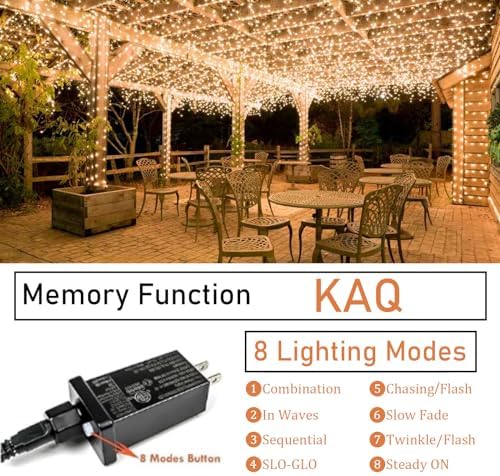 Connectable 200LED 66Ft String Lights, Christmas Lights Indoor Outdoor, alternate view 5