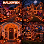 Connectable 240 LED Orange Halloween Lights, String Lights Indoor Outdoor, alternate view 6